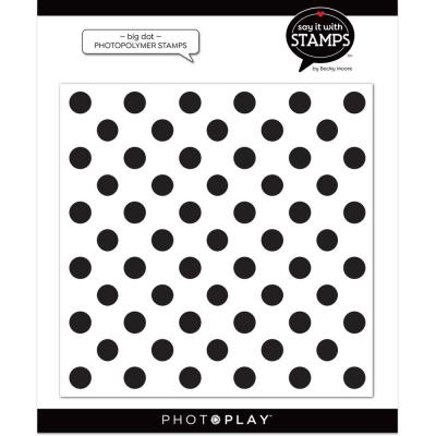PhotoPlay Say It With Stamps Clear Stamp - Big Dot Background